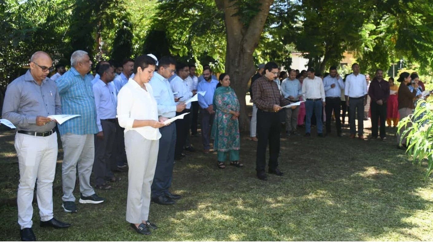 At the Forest Survey of India, Dehradun, a tree plantation drive was conducted and the National Song